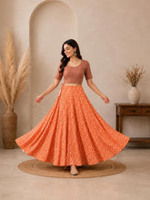 Peach cotton skirt