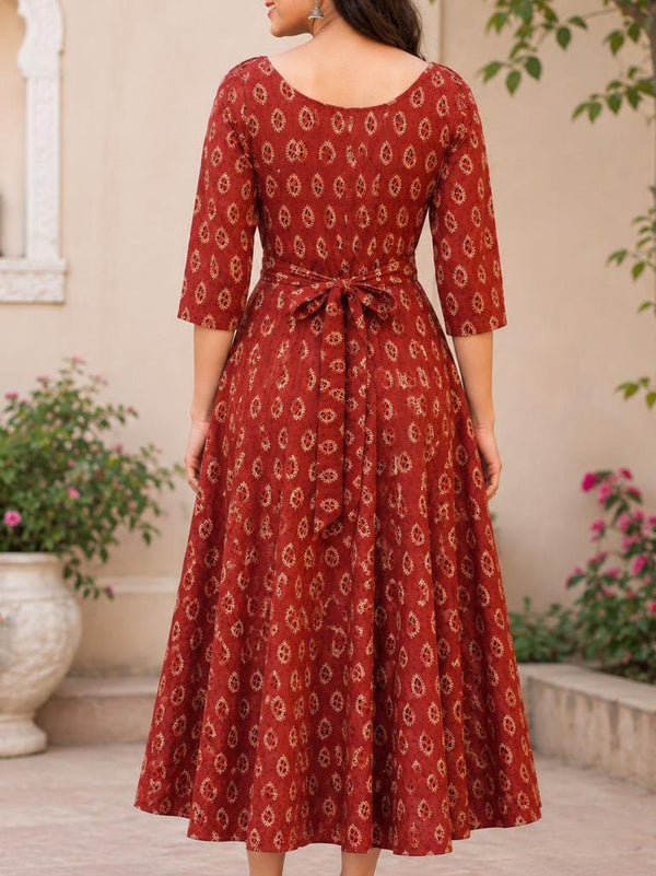 Red Cotton Frock